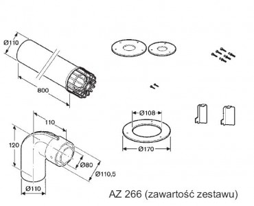 Zestaw powietrzno spalinowy Junkers AZ266