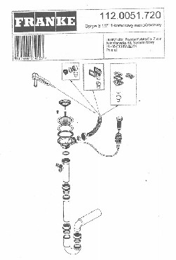 Zestaw przelewowo-odpywowy Franke 112.0051.720
